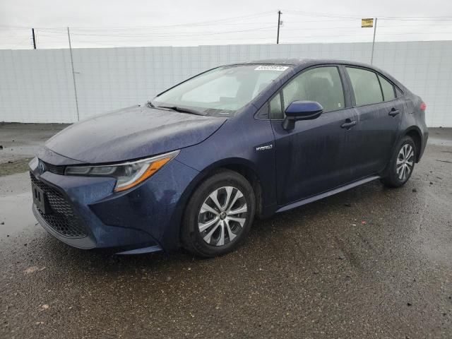 TOYOTA COROLLA LE 2020 blue  hybrid engine JTDEBRBE1LJ030734 photo #1