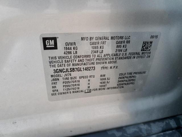2016 CHEVROLET TRAX 1LT - 3GNCJLSB7GL148273