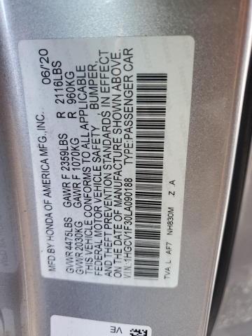 VIN 1HGCV1F30LA090188 2020 HONDA ACCORD no.12