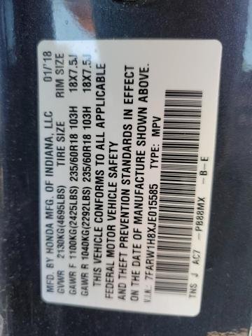 2018 HONDA CR-V EXL - 7FARW1H8XJE015585