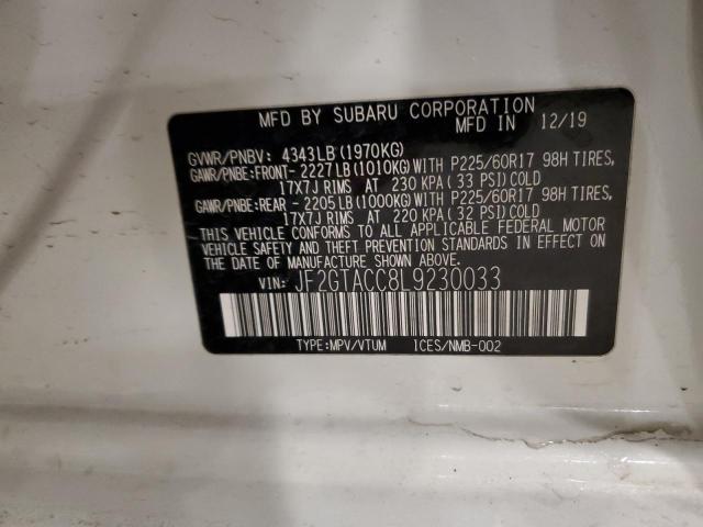 2020 SUBARU CROSSTREK - JF2GTACC8L9230033