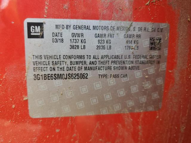 2018 CHEVROLET CRUZE LT - 3G1BE6SM0JS625062