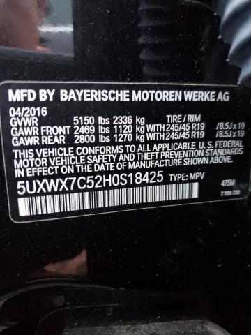 VIN 5UXWX7C52H0S18425 2017 BMW X3 no.14