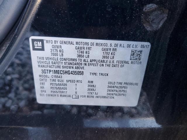 2017 GMC SIERRA C15 - 3GTP1MEC5HG435058