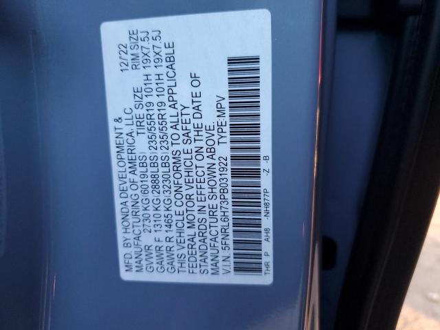 2023 HONDA ODYSSEY SP 5FNRL6H73PB031922