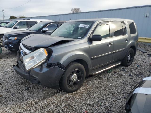 HONDA PILOT LX 2013 gray  gas 5FNYF3H2XDB013449 photo #1