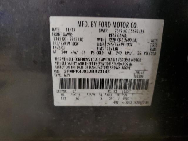 2018 FORD EDGE SEL - 2FMPK4J83JBB23145