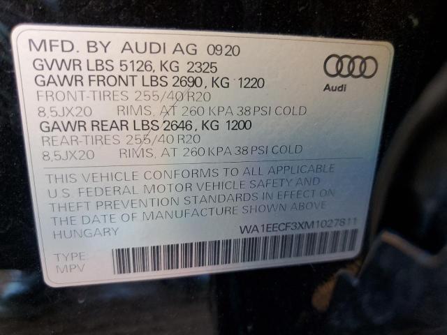 VIN WA1EECF3XM1027811 2021 AUDI Q3 no.14