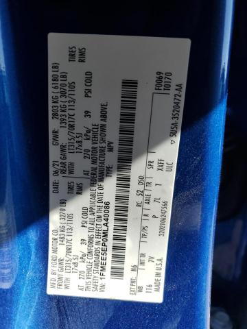 2021 FORD BRONCO FIR 1FMEE5EP0MLA40086