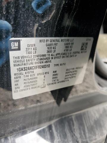 2015 GMC YUKON SLE 1GKS2AKC6FR240310