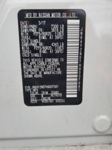 2017 NISSAN ARMADA SV - JN8AY2ND7H9007981