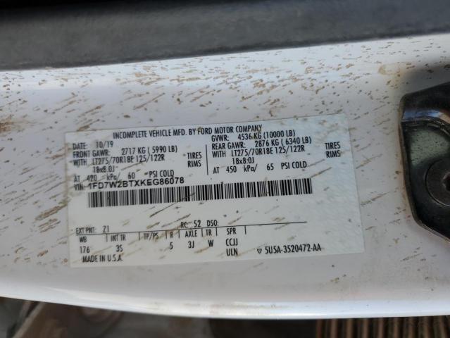 2019 FORD F250 SUPER - 1FD7W2BTXKEG86078