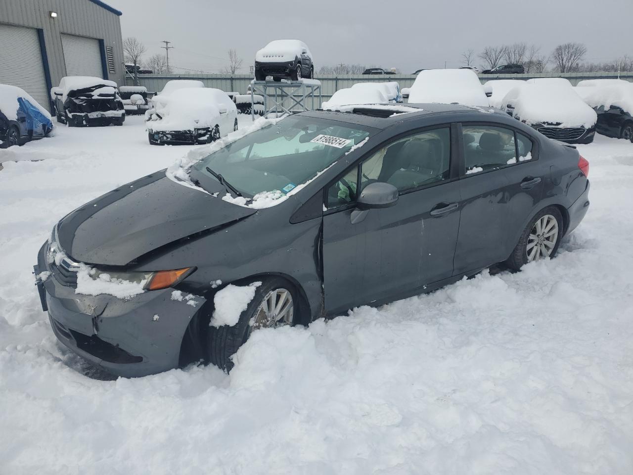 Lot #3034281109 2012 HONDA CIVIC EXL