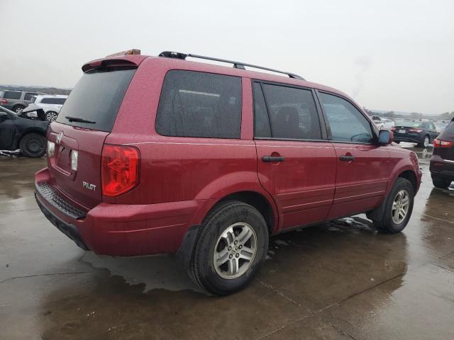 HONDA PILOT EX 2005 red 4dr spor gas 5FNYF18475B046920 photo #4