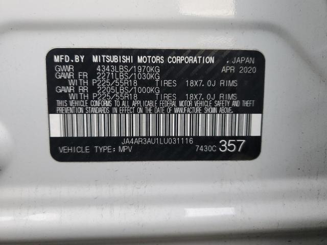 2020 MITSUBISHI OUTLANDER - JA4AR3AU1LU031116