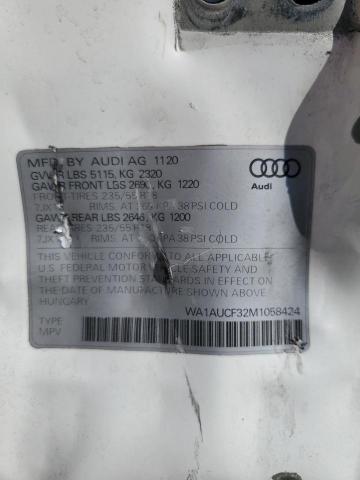 VIN WA1AUCF32M1058424 2021 AUDI Q3 no.14