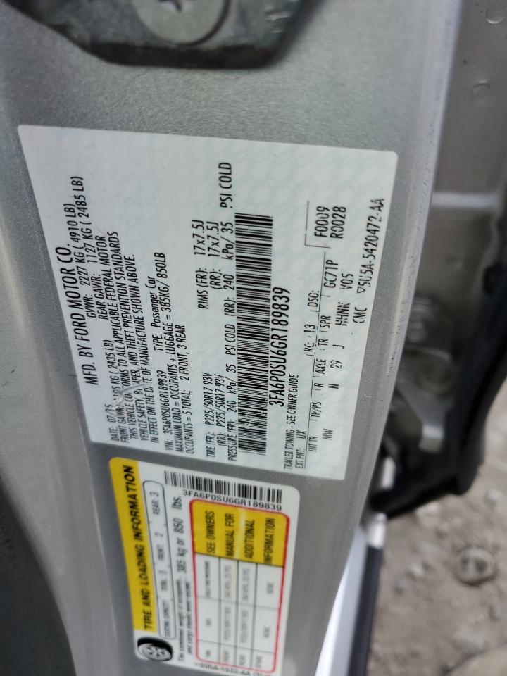 Lot #3028365811 2016 FORD FUSION TIT