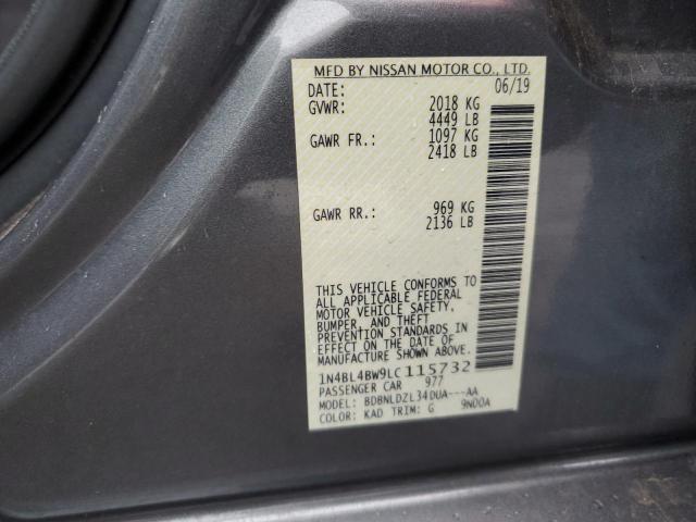 2020 NISSAN ALTIMA S - 1N4BL4BW9LC115732