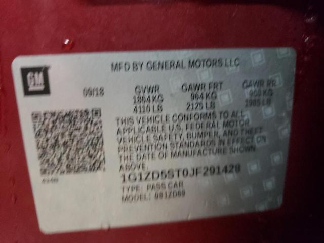 2018 CHEVROLET MALIBU LT - 1G1ZD5ST0JF291428