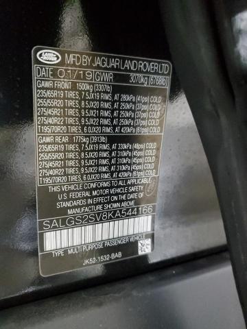 2019 LAND ROVER RANGE ROVE - SALGS2SV8KA544166