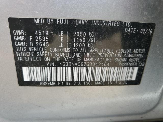 2016 SUBARU LEGACY 2.5 - 4S3BNAC67G3042464
