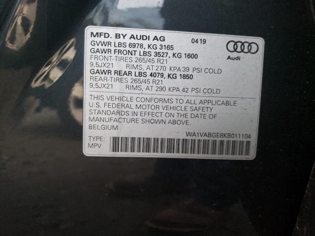 VIN WA1VABGE8KB011104 2019 AUDI E-TRON no.13