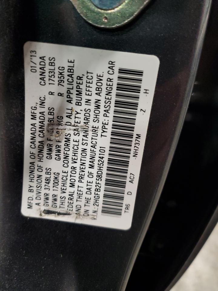 Lot #3031856171 2013 HONDA CIVIC LX