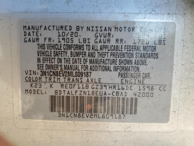 2021 NISSAN VERSA SV - 3N1CN8EV2ML809187