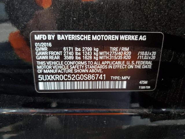 2016 BMW X5 XDRIVE3 - 5UXKR0C52G0S86741