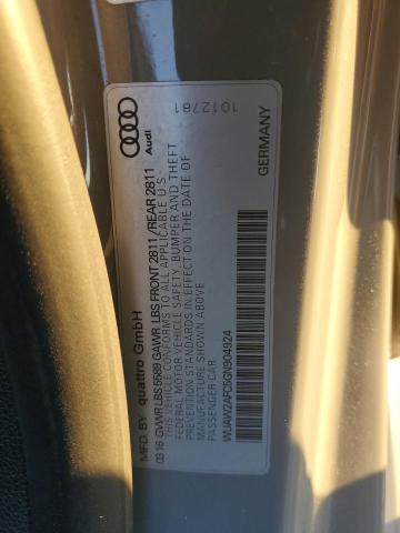 2016 AUDI RS7 WUAW2AFC5GN904924