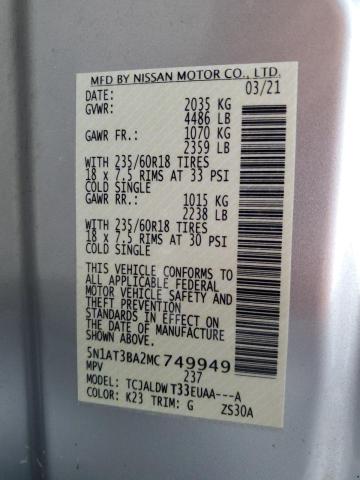 2021 NISSAN ROGUE SV - 5N1AT3BA2MC749949