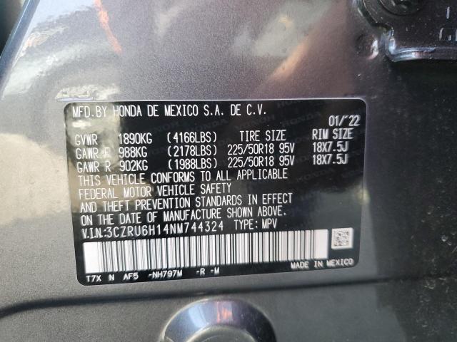 2022 HONDA HR-V SPORT - 3CZRU6H14NM744324