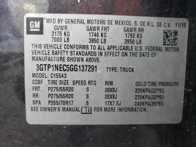 2016 GMC SIERRA C15 - 3GTP1NEC5GG137291