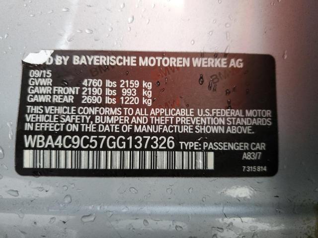 VIN WBA4C9C57GG137326 2016 BMW 4 SERIES no.12