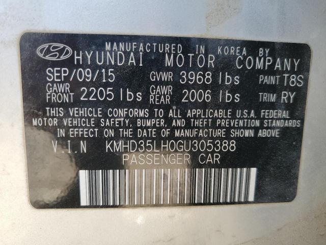 kmhd35lh0gu305388 - 2016 Hyundai elantra - #85770244