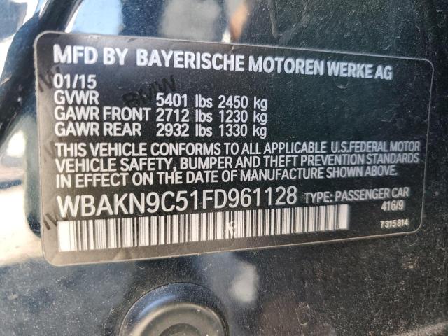 2015 BMW 550 I WBAKN9C51FD961128