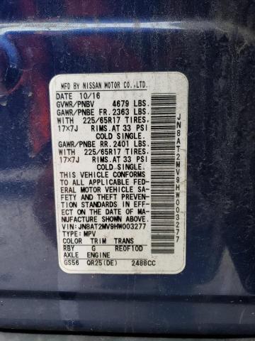 2017 NISSAN ROGUE S - JN8AT2MV9HW003277