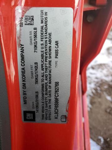 2015 CHEVROLET SPARK 2LT KL8CF6S99FC762768