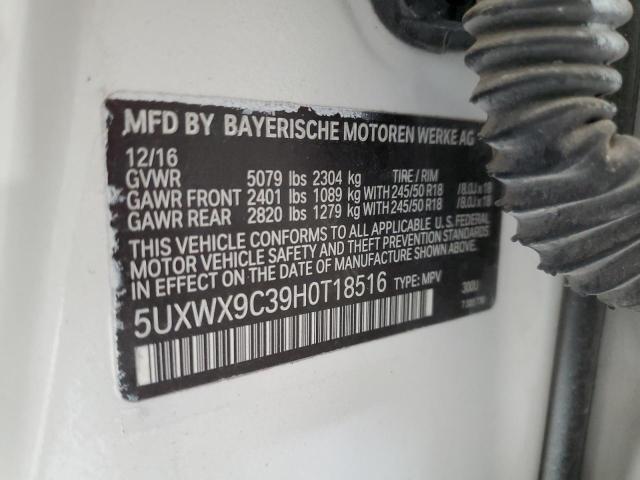 VIN 5UXWX9C39H0T18516 2017 BMW X3 no.13