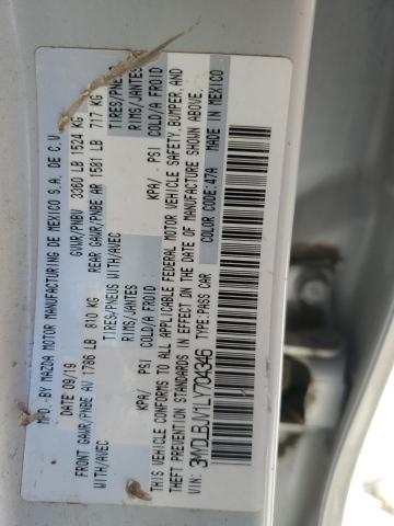 2020 TOYOTA YARIS LE 3MYDLBJV1LY704346