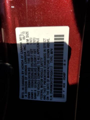 2015 HONDA CR-V EXL - 2HKRM3H72FH554117
