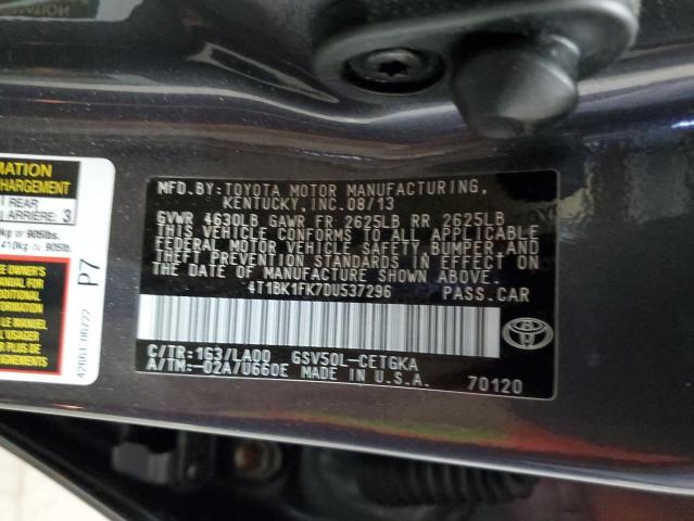 VIN 4T1BK1FK7DU537296 2013 TOYOTA CAMRY no.12