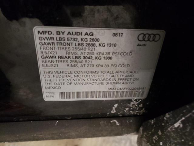 2018 AUDI SQ5 PRESTI WA1C4AFYXJ2048481