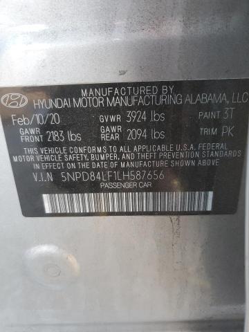 2020 HYUNDAI ELANTRA SE - 5NPD84LF1LH587656