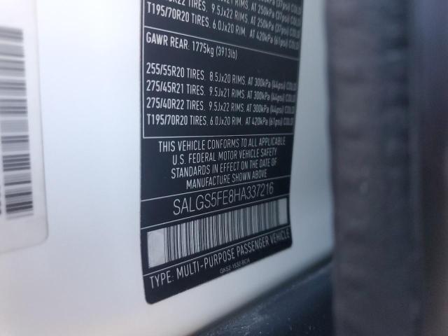 2017 LAND ROVER RANGE ROVE - SALGS5FE8HA337216