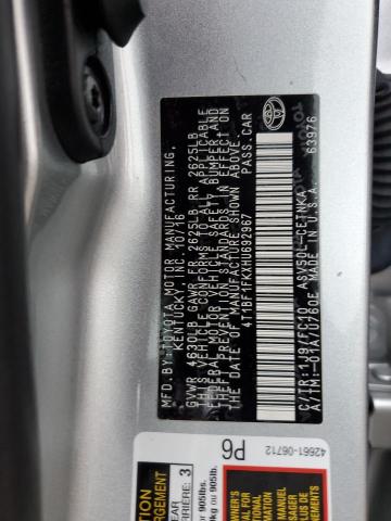 2017 TOYOTA CAMRY LE - 4T1BF1FKXHU692967