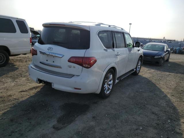 INFINITI QX56 2011 white  gas JN8AZ2NF6B9502503 photo #4
