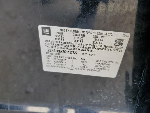 2016 CHEVROLET EQUINOX LT - 2GNALCEK5G1127727