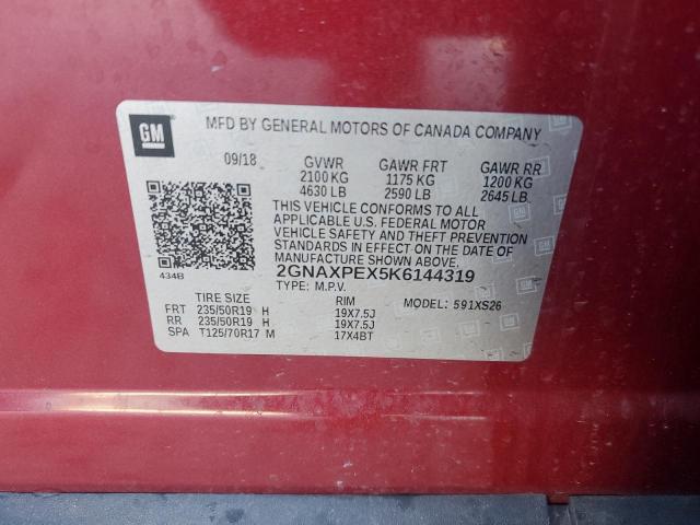 2019 CHEVROLET EQUINOX PR - 2GNAXPEX5K6144319