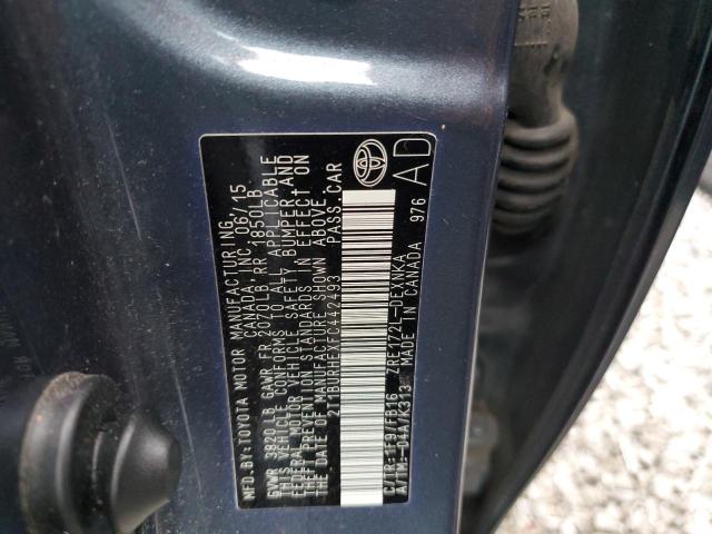 2015 TOYOTA COROLLA L - 2T1BURHEXFC442493